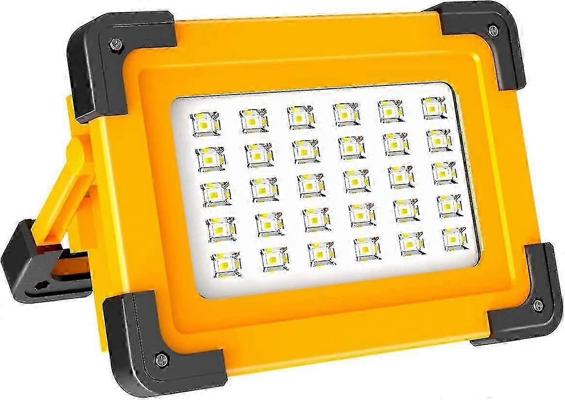 Rechargeable Led Spotlight 60w Construction Site Spotlight Rechargeable Led Lamp 3 Brightness Modes Work Light With 6600mah Battery For Camping, Diy E