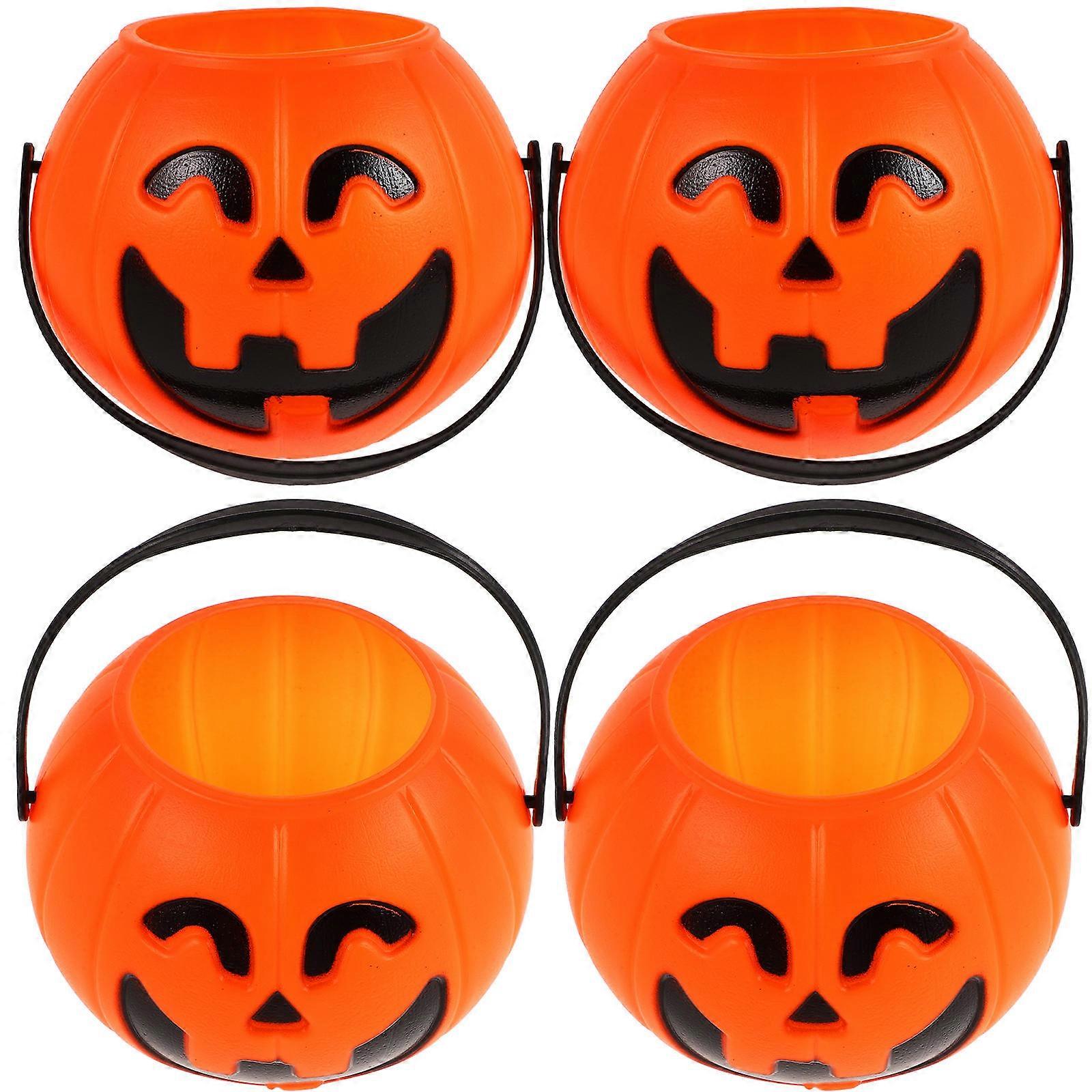 a polished and engaging product description for your **4pcs Light Up Halloween Pumpkin Buckets**:
🎃 **4 Pack Light Up Halloween Pumpkin Buckets