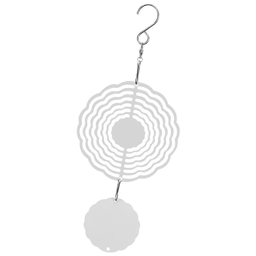 Hanging Wind Spinners Sublimation Blank Diy Unfinished 3D Aluminum 35x14.6cm in Wind 1Set