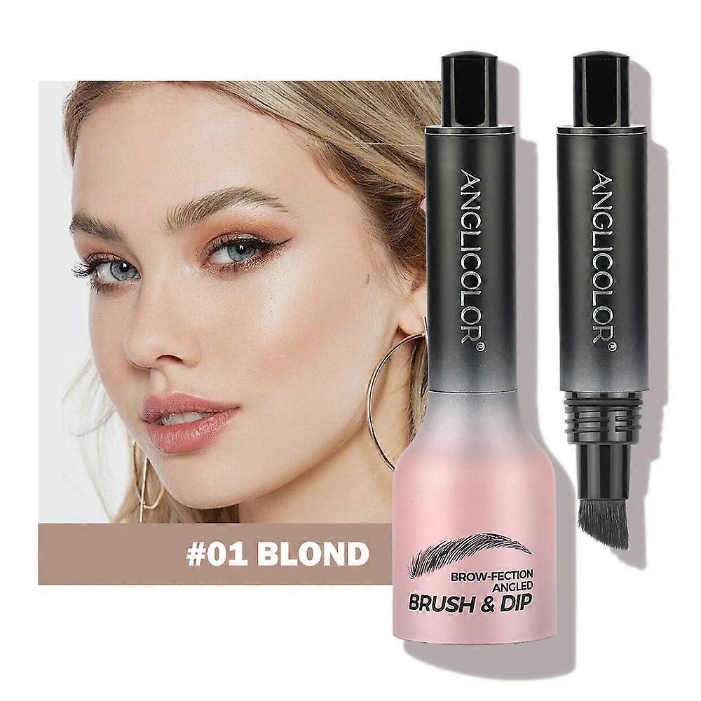 Press Eyebrow Pencil Square Angled Brush Velvet Brow Dye Cream Hairline Anti-smudge Waterproof Multifunction Eyebrow Tint Pen
