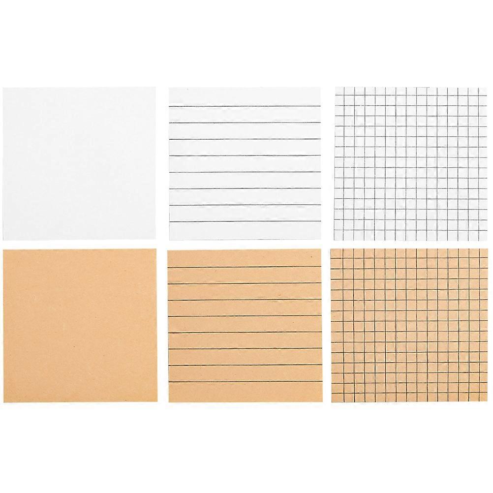 Multipurpose Memo Pads Self-Stick Notes Set Diary Office Use Square Shape 7.5x7.5cm 6Pcs