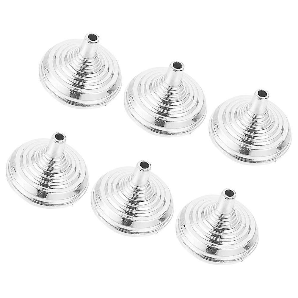 Flagpole Base Stand Mini Flag Holder For Table Centerpiece Store Window Decor Silver 5.50X5.50X3.50CM Plastic 6Pcs