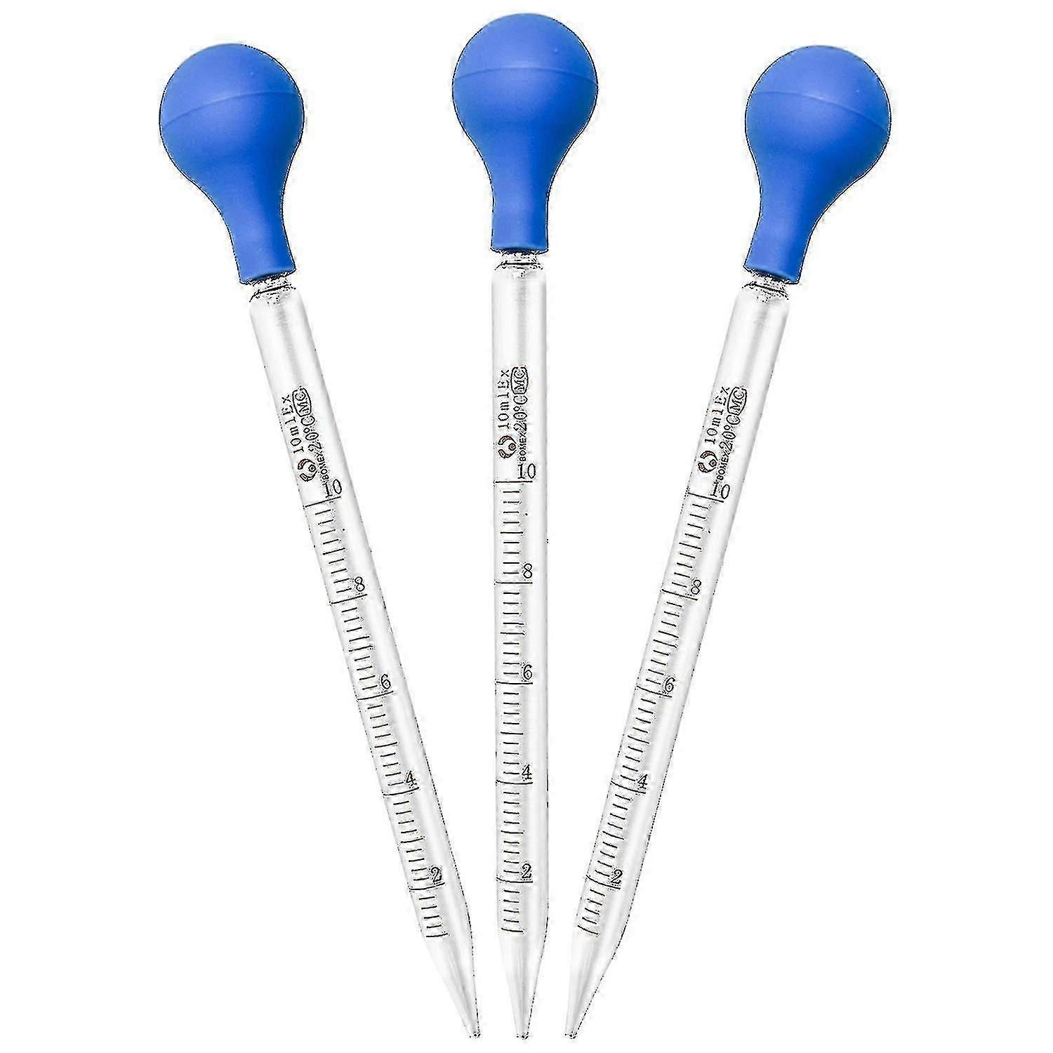 3ピースガラスピペット、薬局、香水、実験室、病院、化学ハイウェイ用