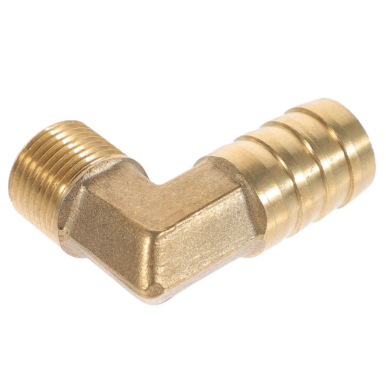 Air Hose Adapter Copper Elbow Hose Connector For Plumbing Industrial Use Golden 4 00X3 20X1 60CM Threaded Connection 1Pack
