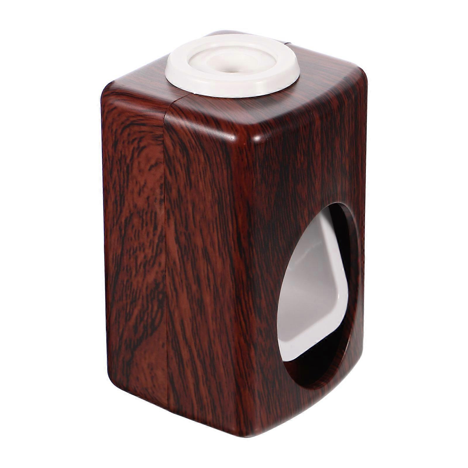 Tube Toothpaste Squeezer Automatic Toothpaste Dispenser Wall Mounted Dustproof Protection Brown 9.50X5.30X5.00CM 1Pcs