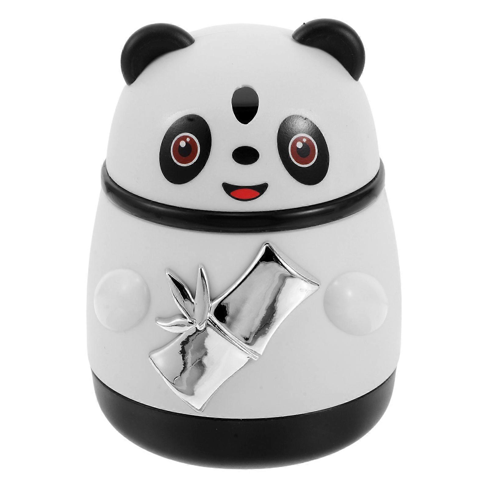 Cute Panda Toothpick Dispenser Automatic Toothpick Holder with Press Design Decorative Toothpick Storage Container Creative Kitchen Accessory,