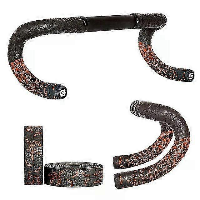 Double Color Chrysanthemum Pattern Bicycle Handlebar Tape EVA+PU Soft Anti-Vibration Wrap Durable Bartape