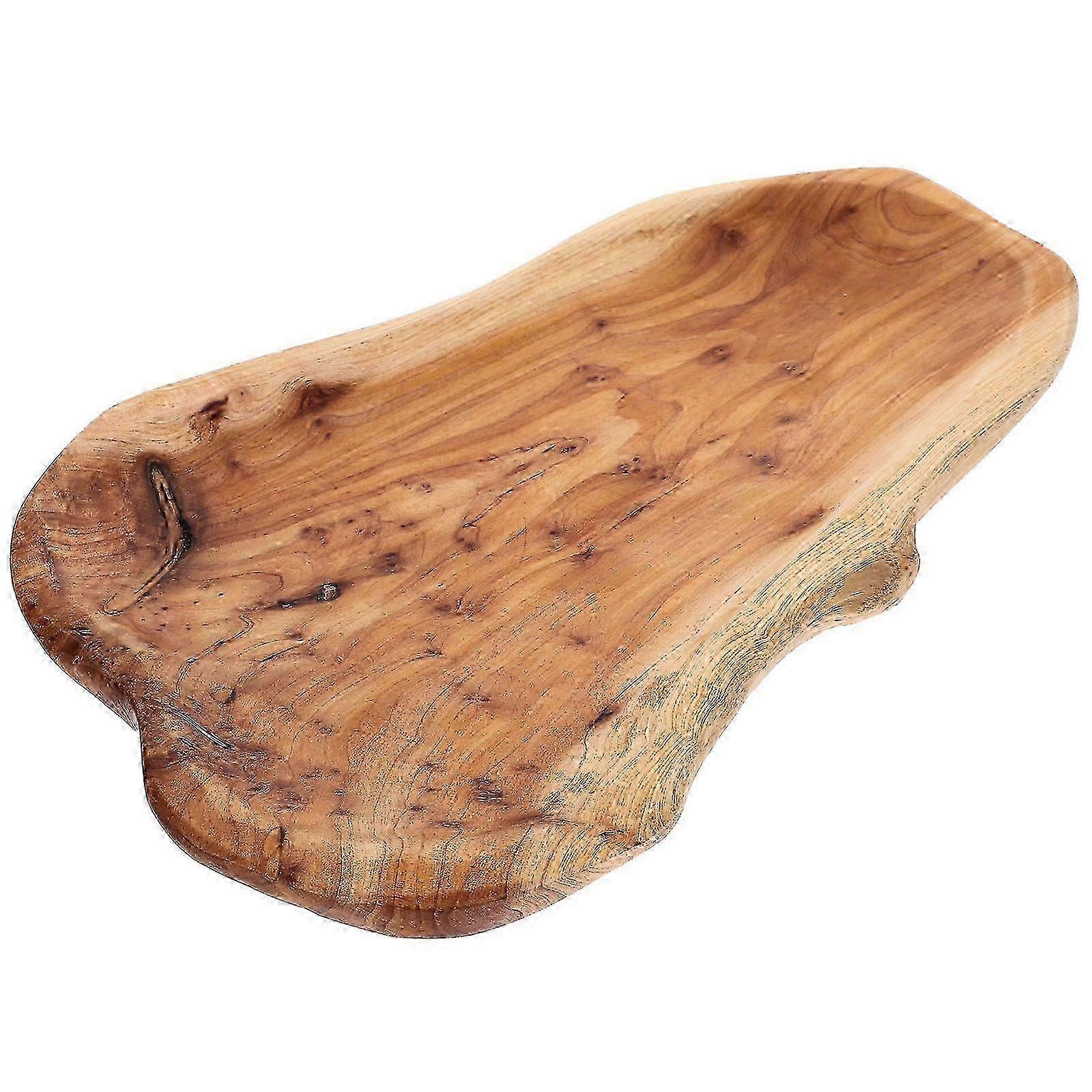 Multi-functional Bamboo Tray for Fruit Storage and Serving, Irregular Shape