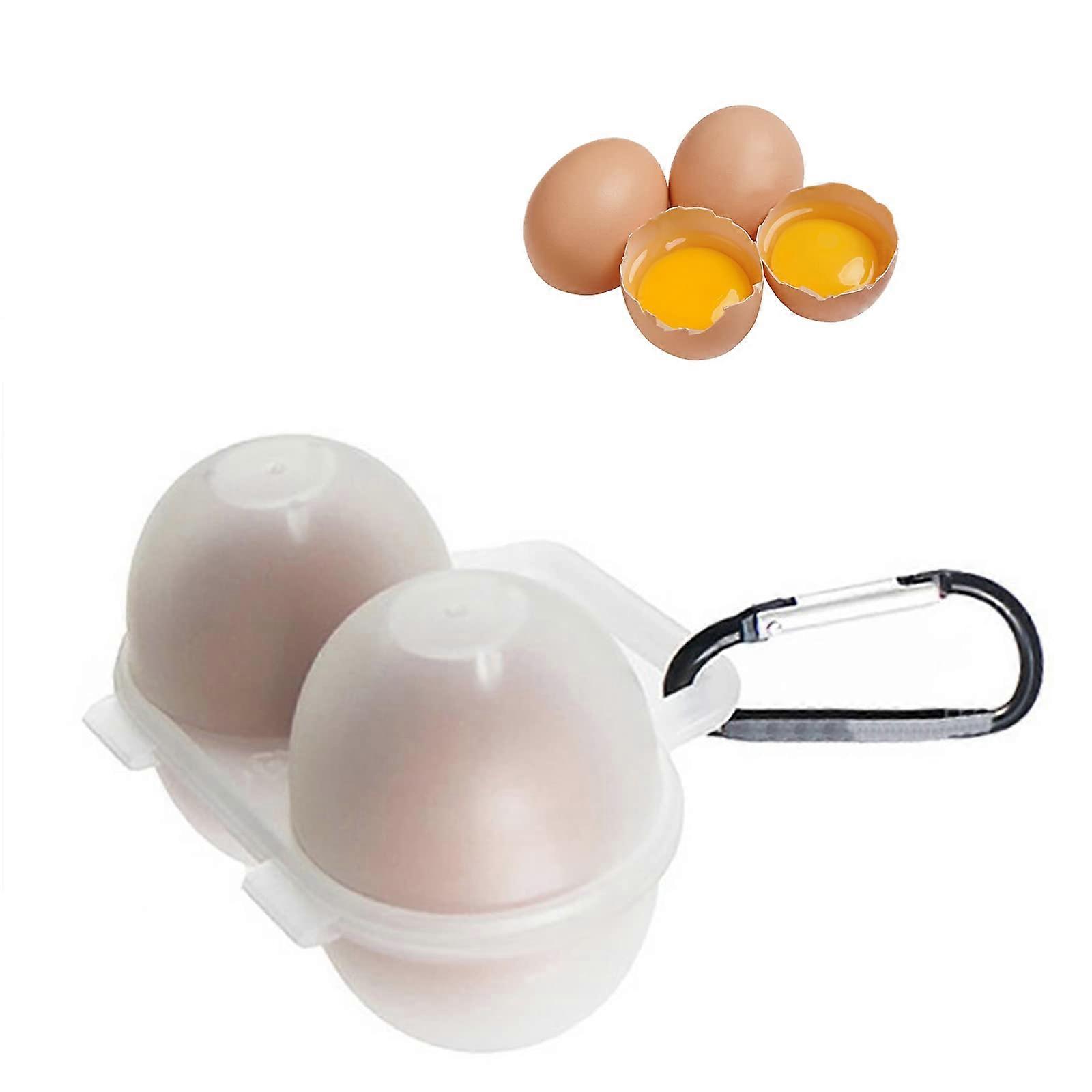 2 Grid Egg Containers, Egg Container for Fridge, Egg Box, Egg Storage, Egg Storage for Multi in Refrigerator, Outdoor, Picnic, Camping 3 X 2 Trays