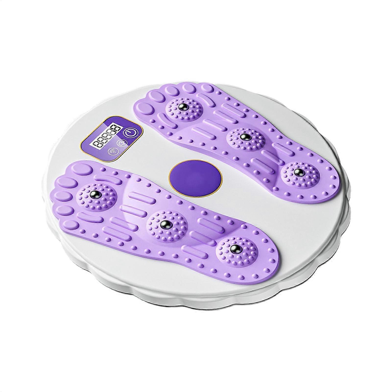 Twisting Waist Sculptor LCD Display Waist Balancing Rotating Twisting Board Purple Massage Foot Sole