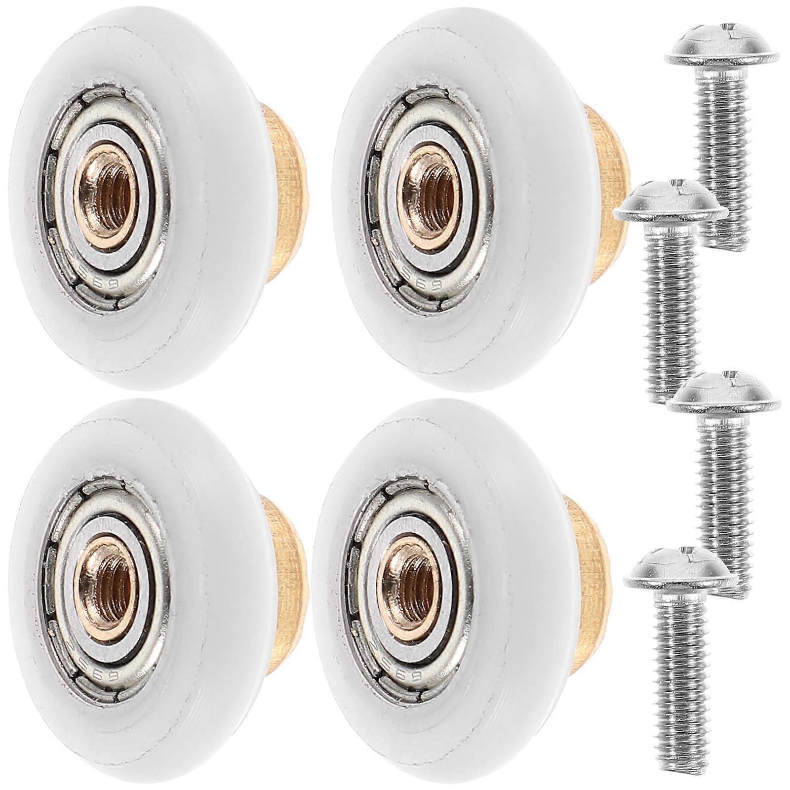 Shower Door Roller Runners Shower Door Rollers Replacement Bathrooms Space Saving Copper 4Pcs