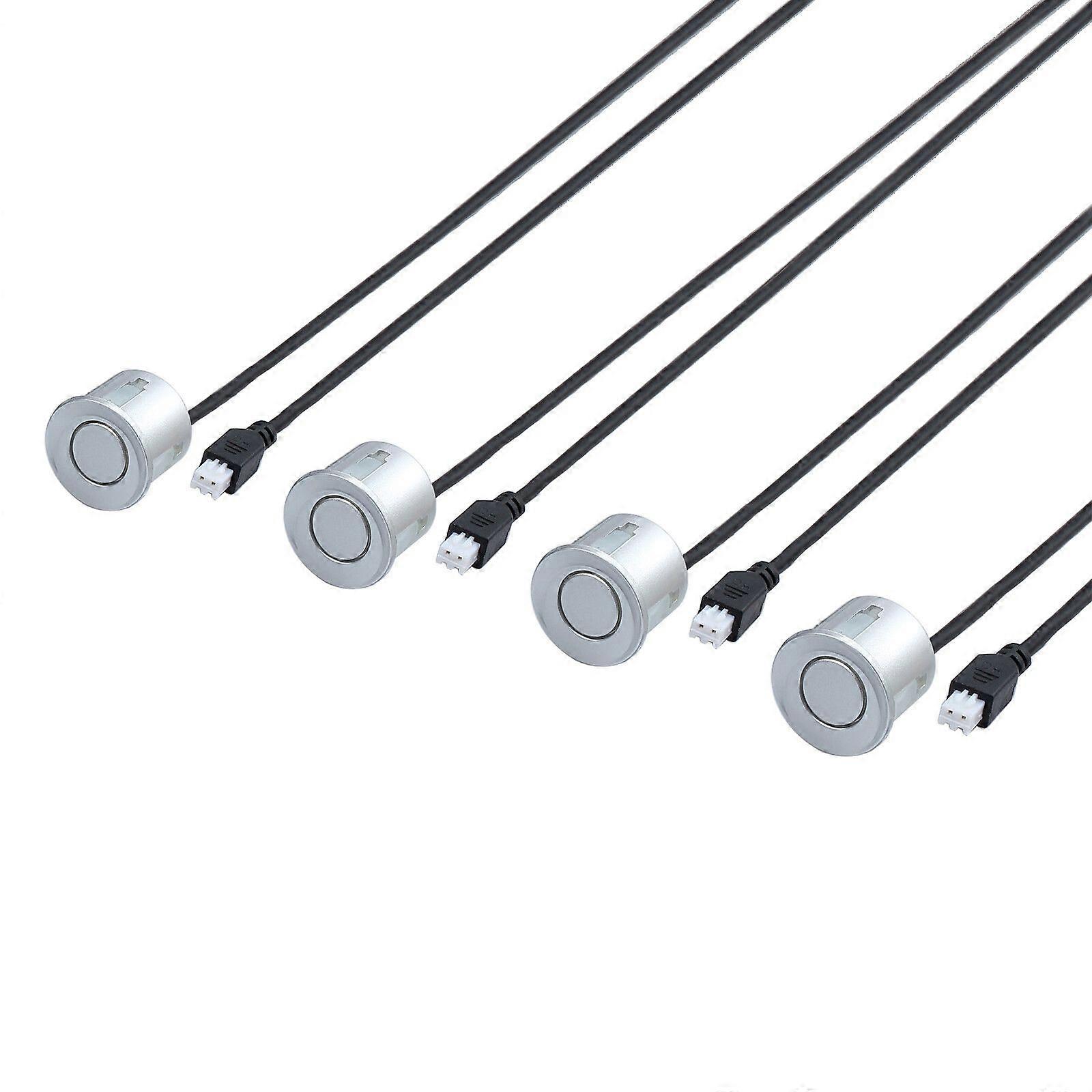 Car Parking Reverse Sensor Alarm Buzzer 4PCS Silver Sensors MK93732