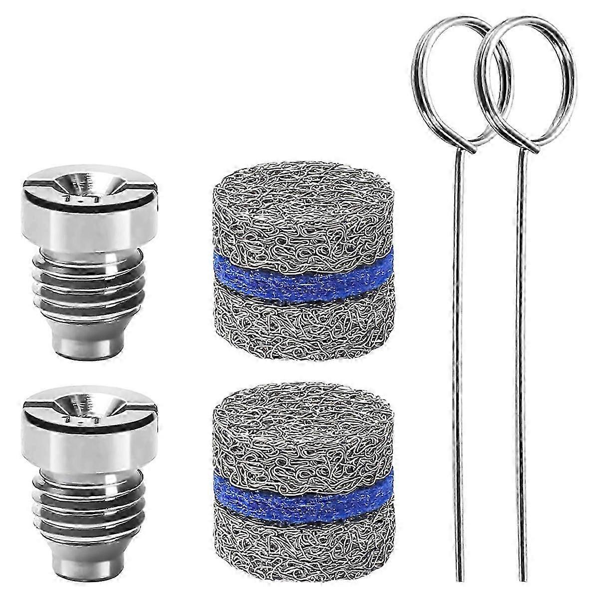 1.1mm Hole Foam Cannon Nozzle Kit for Replacement Threaded Nozzle Tip and Mesh Filter with Cleaning Tool B