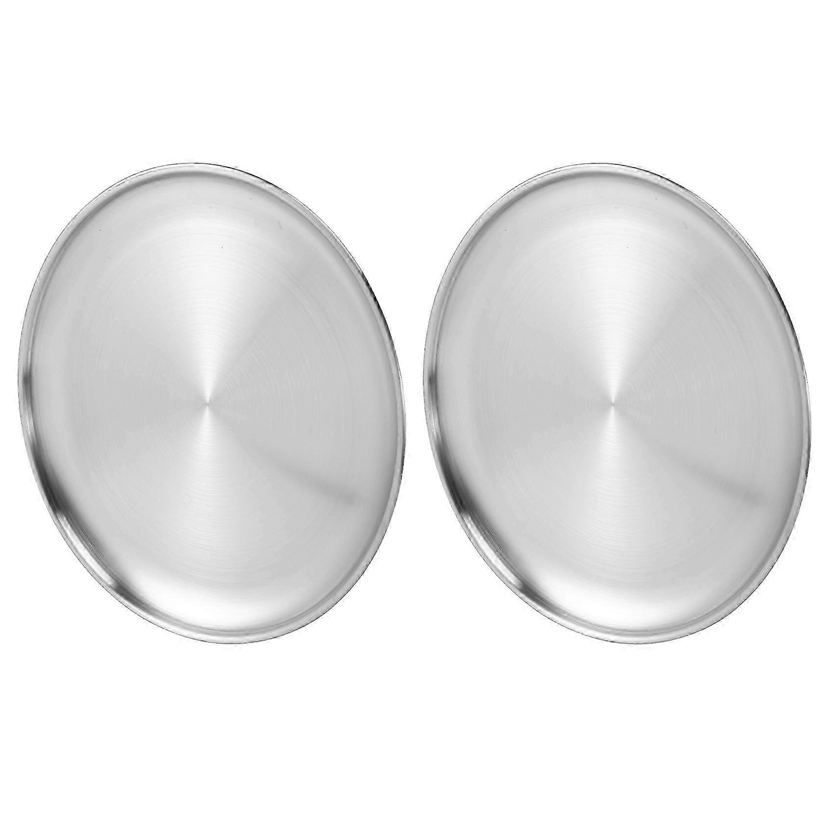 10 Zoll Pizza 2er Set, Edelstahl Pizza Runde Backbleche, Knusperofen zum Backen Servieren SZRH A-X