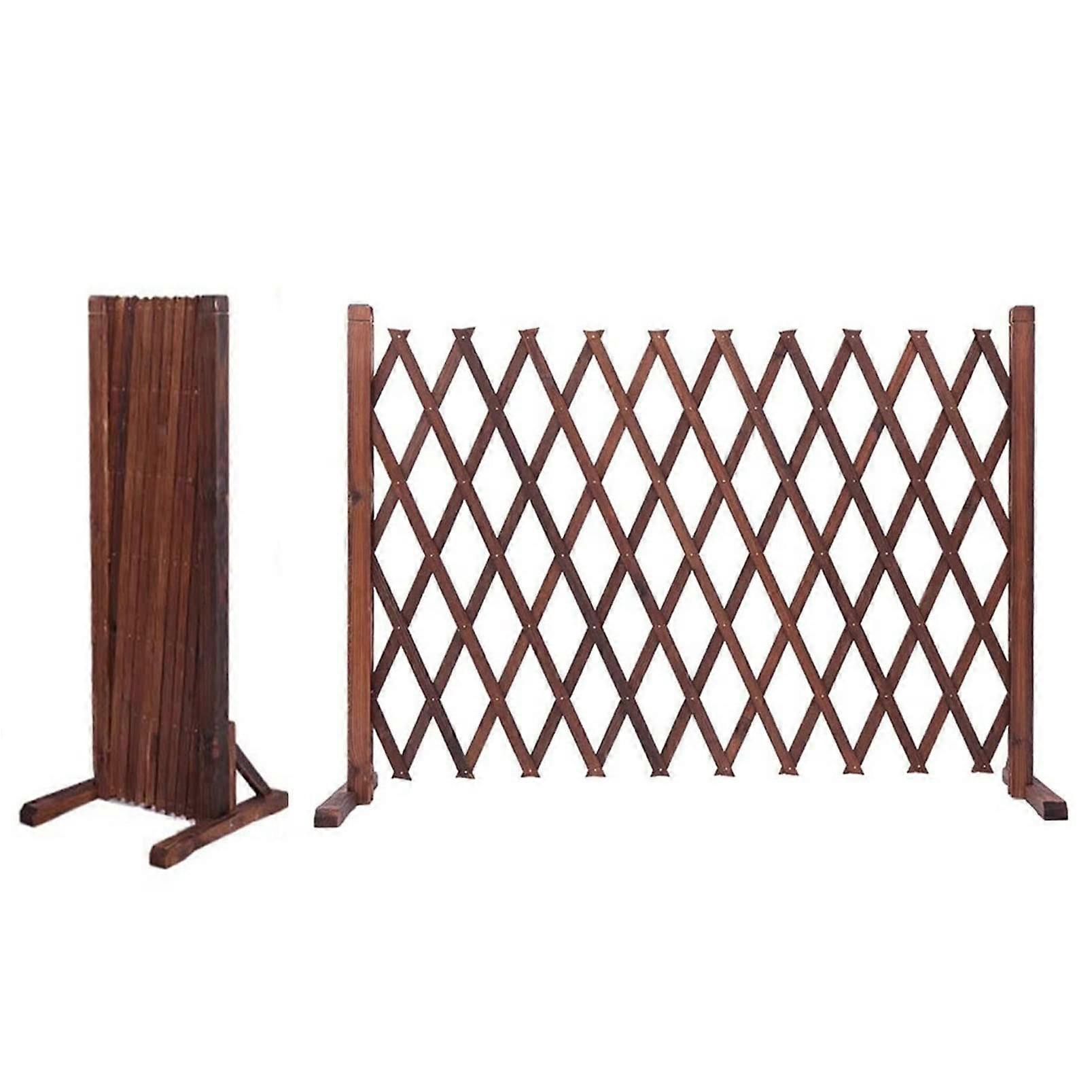 Pflanzenschutzgitter 200x70 cm - Ausziehbarer Gemüsezaun, Hundezaun, Haustierzaun für Katzen im Freien, Holztor, Innenzaun