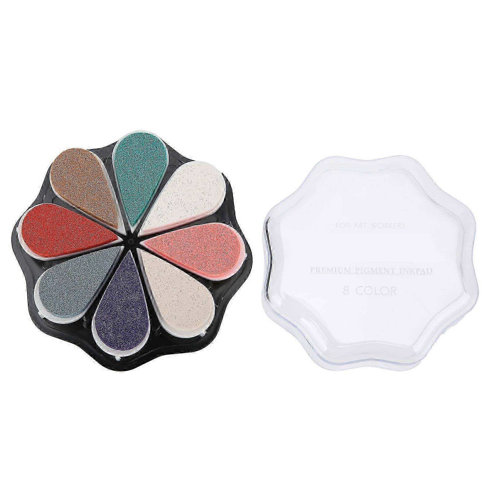 Petal Shape Finger Creativity Ink Pad for DIY HandMade Office Supplies