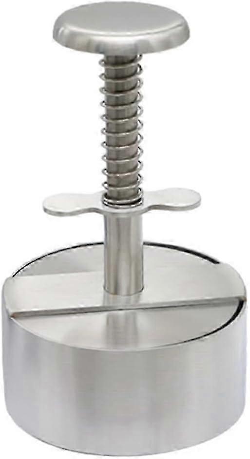 Adjustable Burger Press Hamburger Patty Maker with Spring Button, Stainless Steel Non-Stick Stuffed Hamburger Press Maker