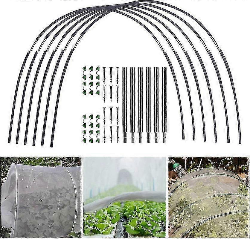 Garden Hoops for Netting & Greenhouse Frame - DIY Polytunnel Support Kit (Reusable Fiberglass)