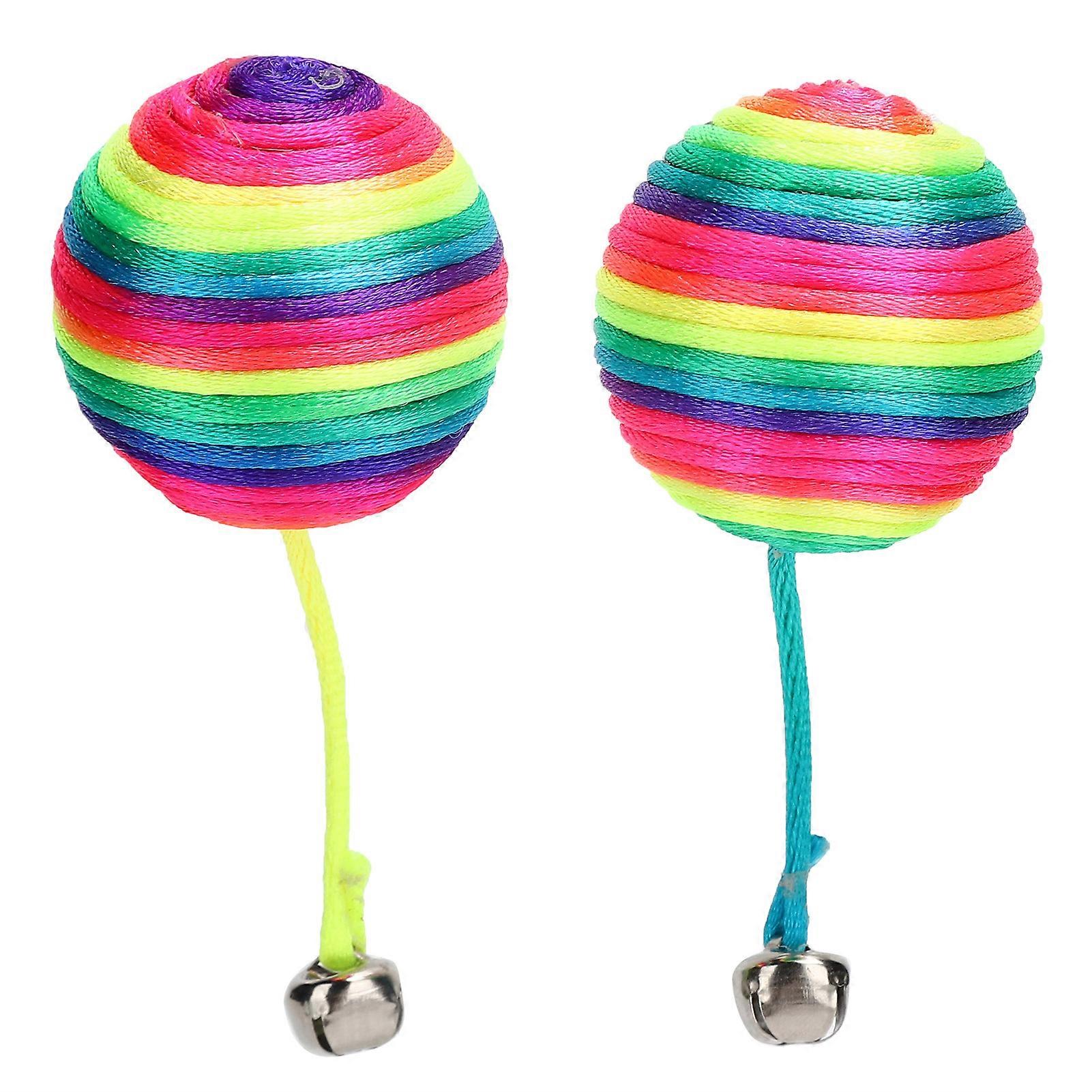 Pet Colorful Bell Ball Toy Safe Ball Toy for Cat Puppy Cat Indoor Activity Play Training