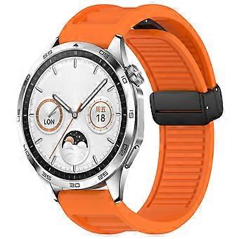 Bracelet de montre en silicone à boucle magnétique pliable de 22 mm pour montre Huawei GT4 46 mm