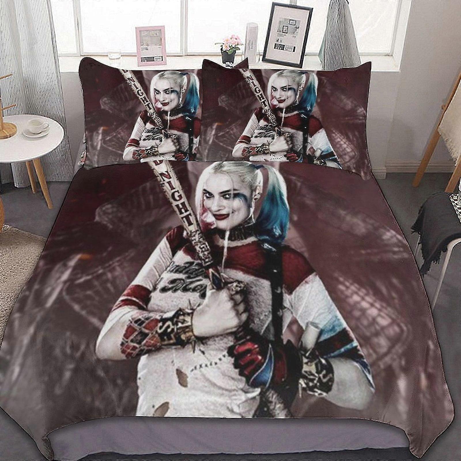 Joker 3 Pieces Bedding Sets Comfortable Soft Comforter Sets Decoration Bedroom Gifts With 1 Duvet Cover 2 Pillowcases