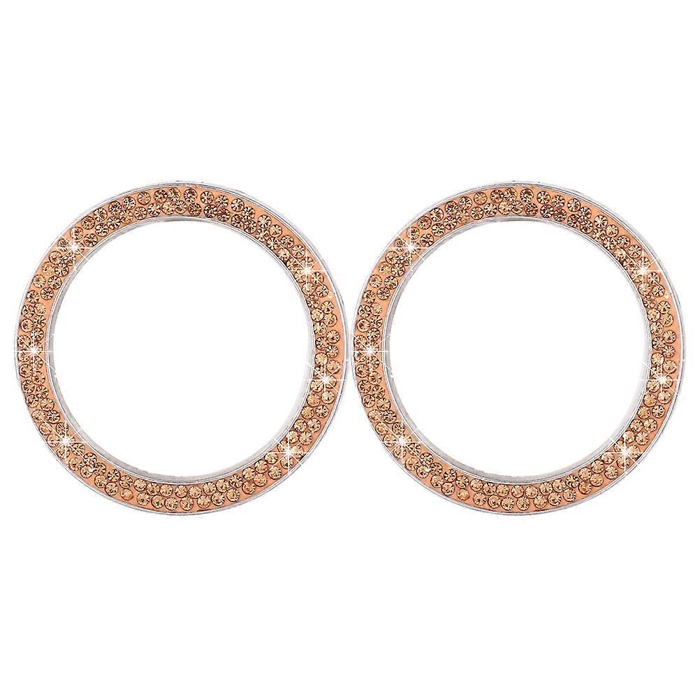 Bling Ignition Ring Zinc Alloy Car Engine Ring Sparkly Car Decor 2Pcs