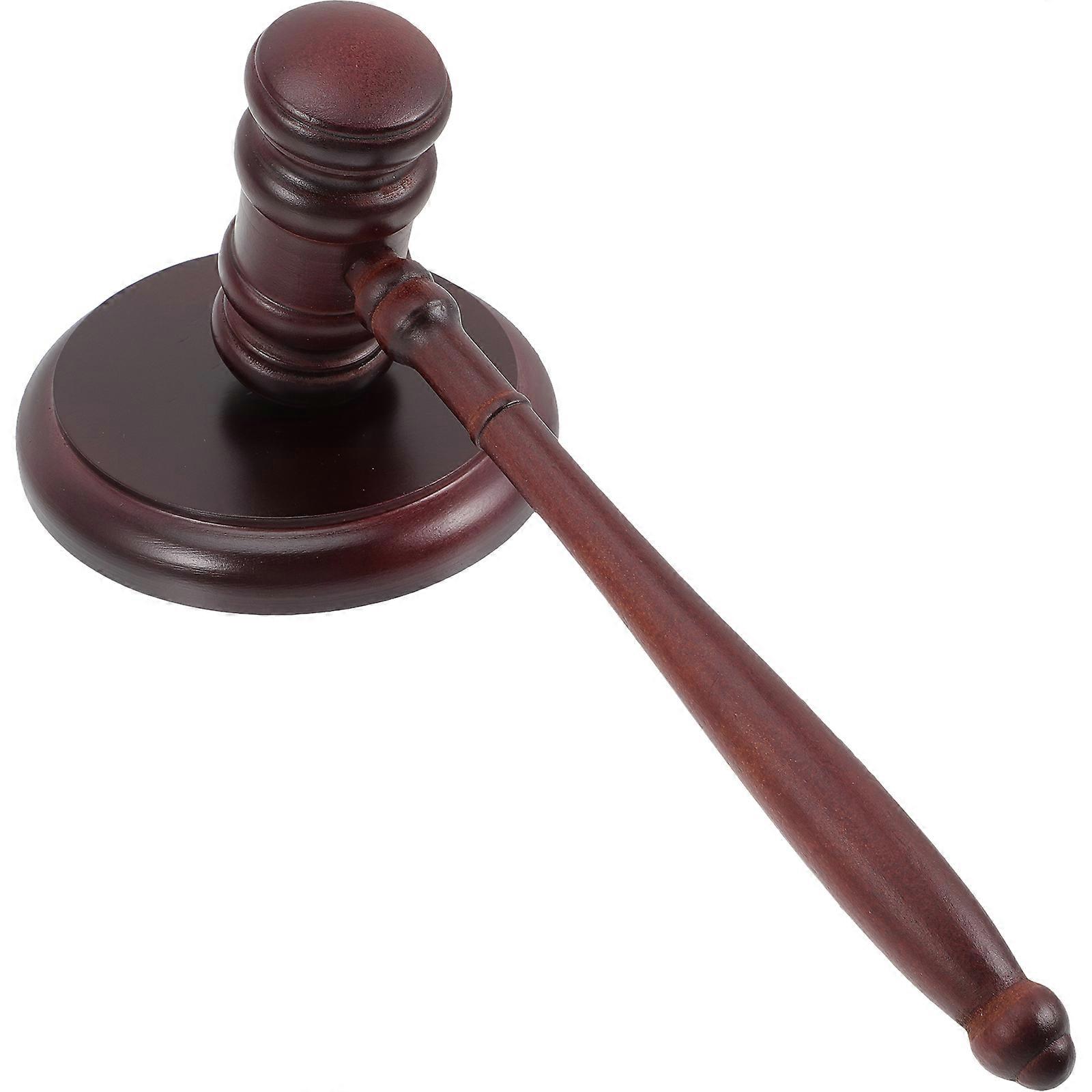 Wooden Judge Gavel with Base – Loud Clear Sound Auction Hammer for Lawyers, Auctioneers, Courtroom Use, and Student Props