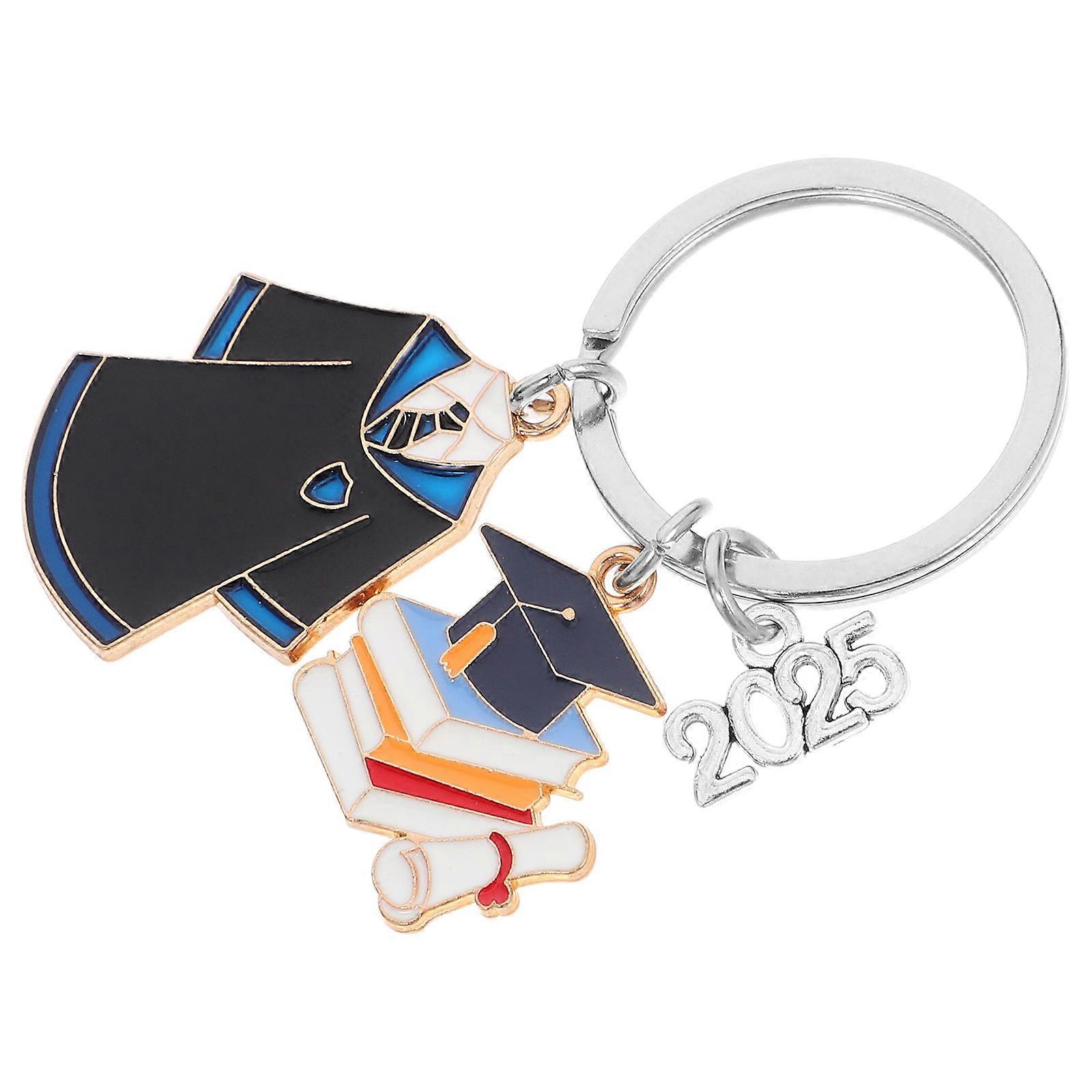 卒業テーマキーホルダー亜鉛合金卒業パーティー好意6.00X2.80X0.20CM男の子と女の子1セット