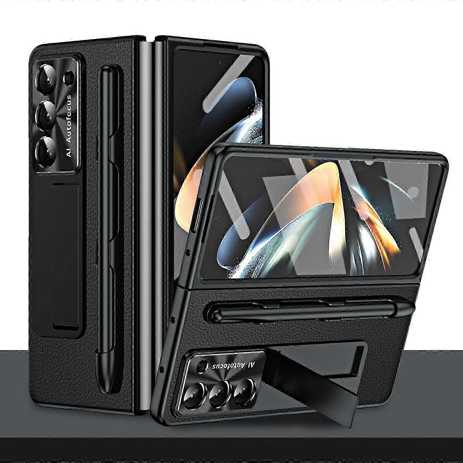 Galaxy Z Fold 5 Case with S Pen and S Pen Slot, Built-in Screen Protector and Kickstand for Samsung Galaxy Z Fold 5 Case