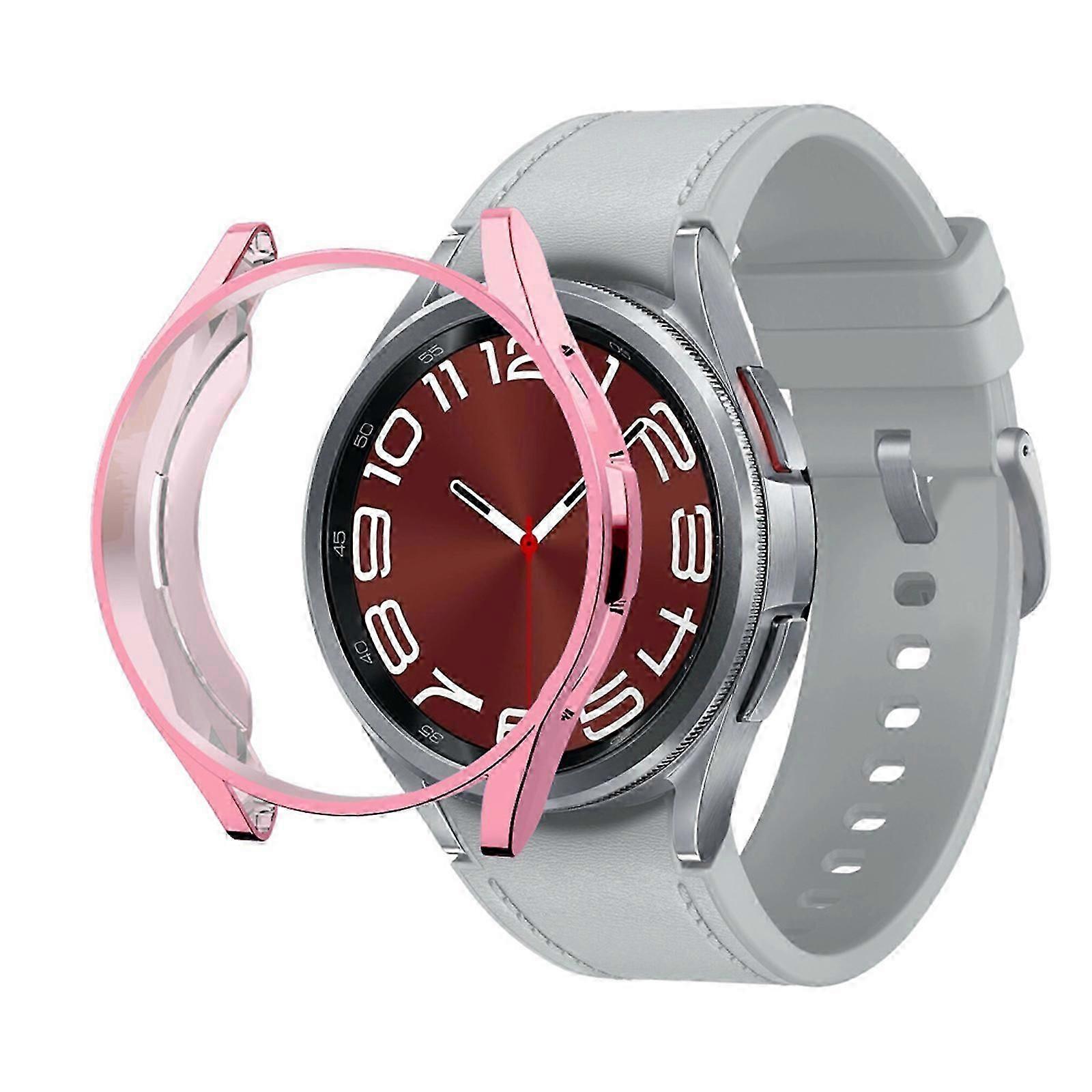 Cases Compatible with Samsung Galaxy Watch 6 Classic Screen Protector Case 47mm, Soft TPU Watch Cover Built-in HD Screen Protector