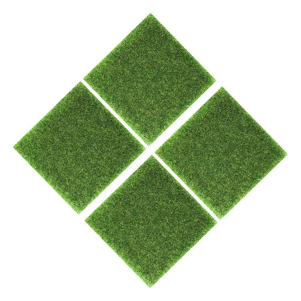 Synthetic Grass Landscape Grass Diy Props For Artists Farmhouse Style 30x30cm 4Pcs