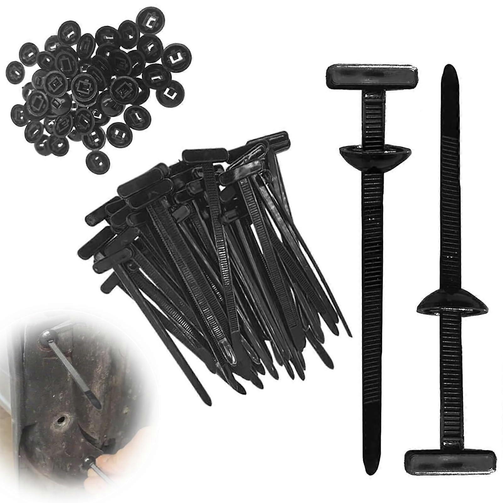 Nylon Universal Cable Tie Buckle, 100 Pieces SelfLocking Cable Tie Fasteners, MultiPurpose Reusable Cable Tie Clips for Auto  Tools