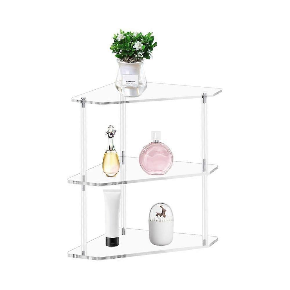 Three-Layer Acrylic Corner Storage Table For Living Room And Study