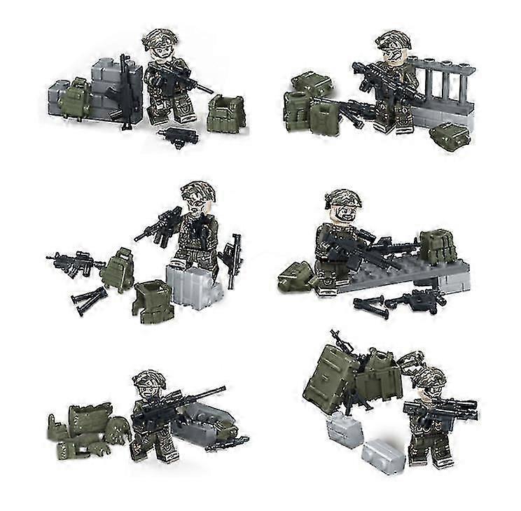 New version Compatible with military building block weapon library MOC weapon bag soldier special police boy and child assembly toys