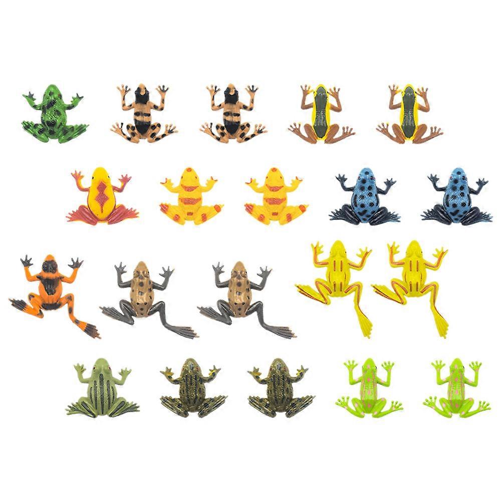 Frogs Model Decoration Miniature Frogs Ornaments For Flowerpots PVC 6X4.3X1.5CM 20Pcs