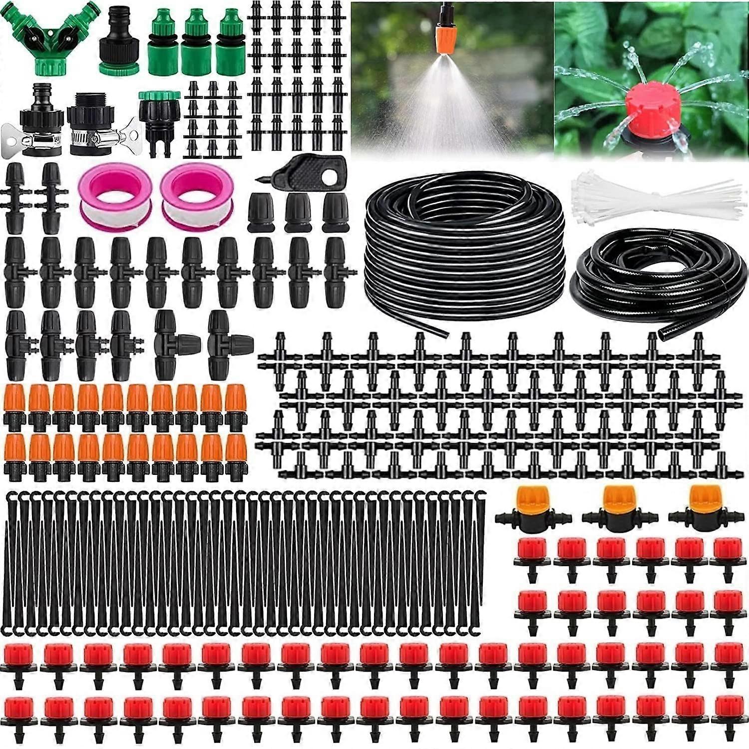 Garden Irrigation System  55m+15m Automatic Watering Kit  340Pcs Drip Irrigation Kit