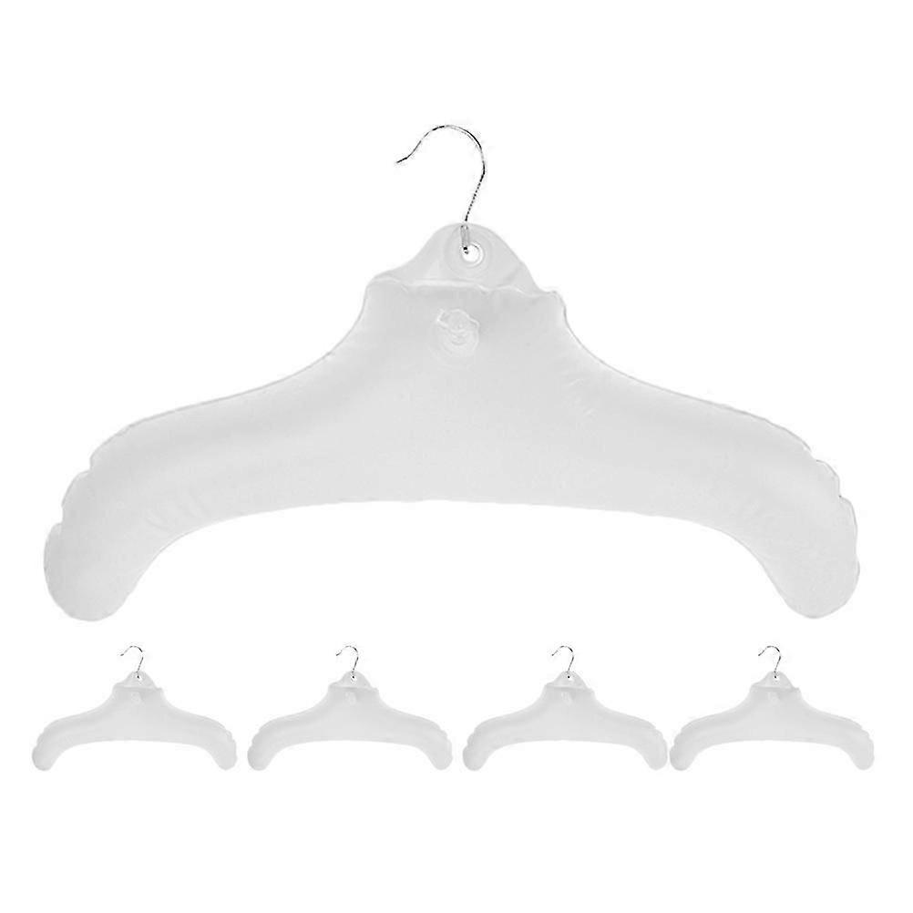5pcs Travel Hangers Inflatable Clothes Hangers Clamp Type Clothes Drying Racks Portable Travel Fabric Clothes Hanger Folding Clothes Hanger