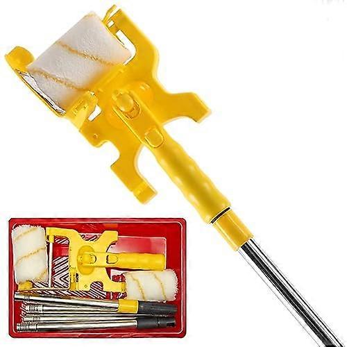 Edge paint roller with roller brush, extension pole for home, room, wall, ceiling, window