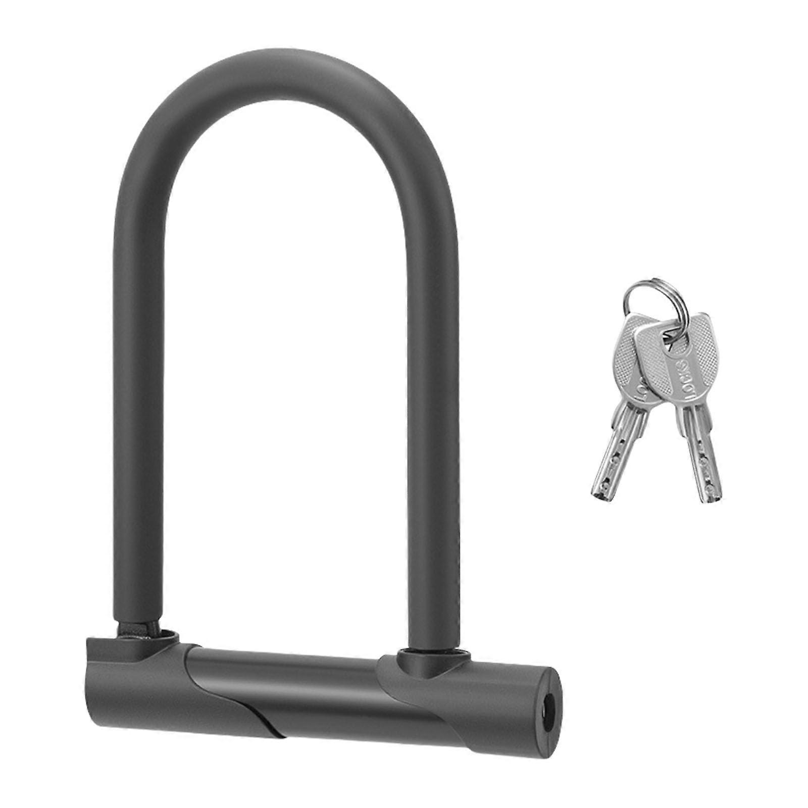 Stainless steel secure lock, robust bike lock for road bike and mountain bike, antitheft Ulock with key, portable bicycle Ulock Ushaped lock.
