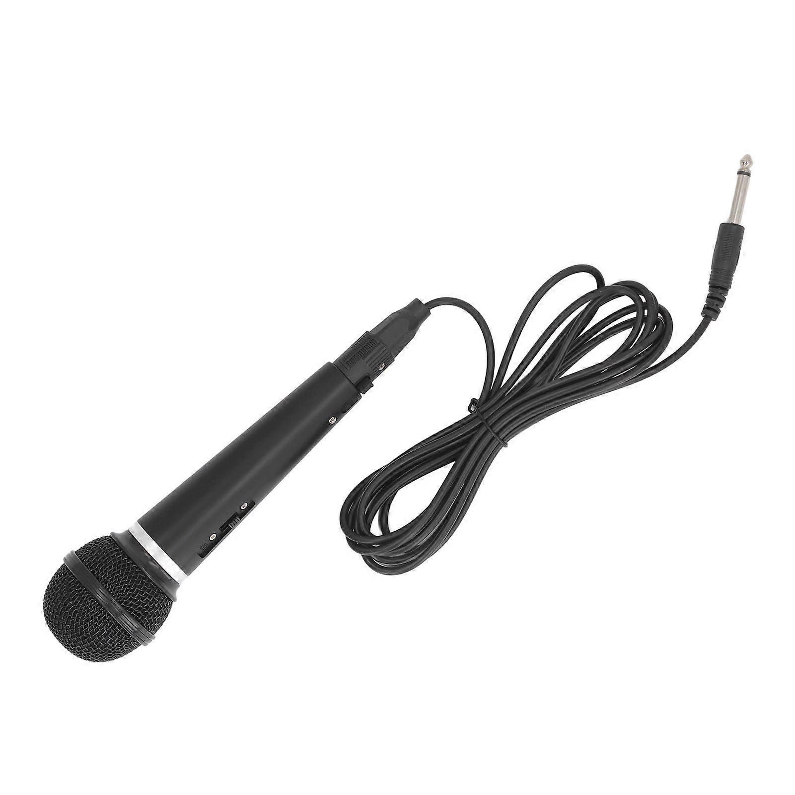 Handheld Dynamic Microphone, Wired Cardioid Vocal Mic With Noise-Dampening Cotton, For Home Sound System And Karaoke