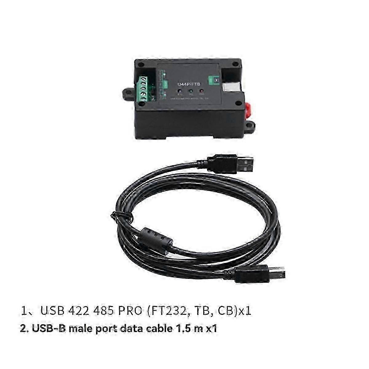 Serial Port Converter Module with Guide Rail DB9 Male/USB-B Interface USB 422 485 PRO