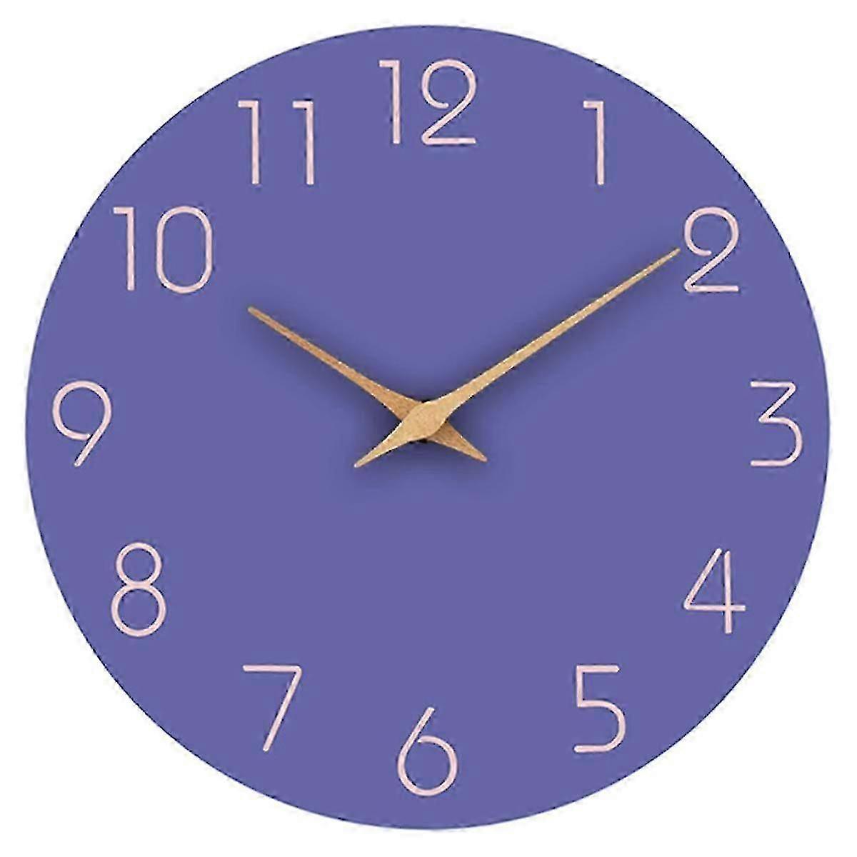 Nástenné hodiny 12 palcové tiché netikajúce drevené nástenné hodiny napájané z batérie drevené biele moderné jednoduché