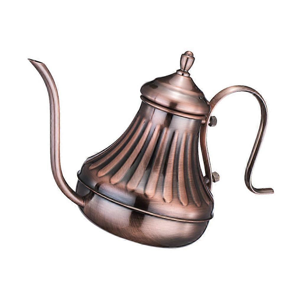 Coffee Pouring Pot Long Mouth Kettle Tea Pot Stainless Steel Indoor Use 21.5x16cm 650ml Ergonomic Handle Design 1Pack