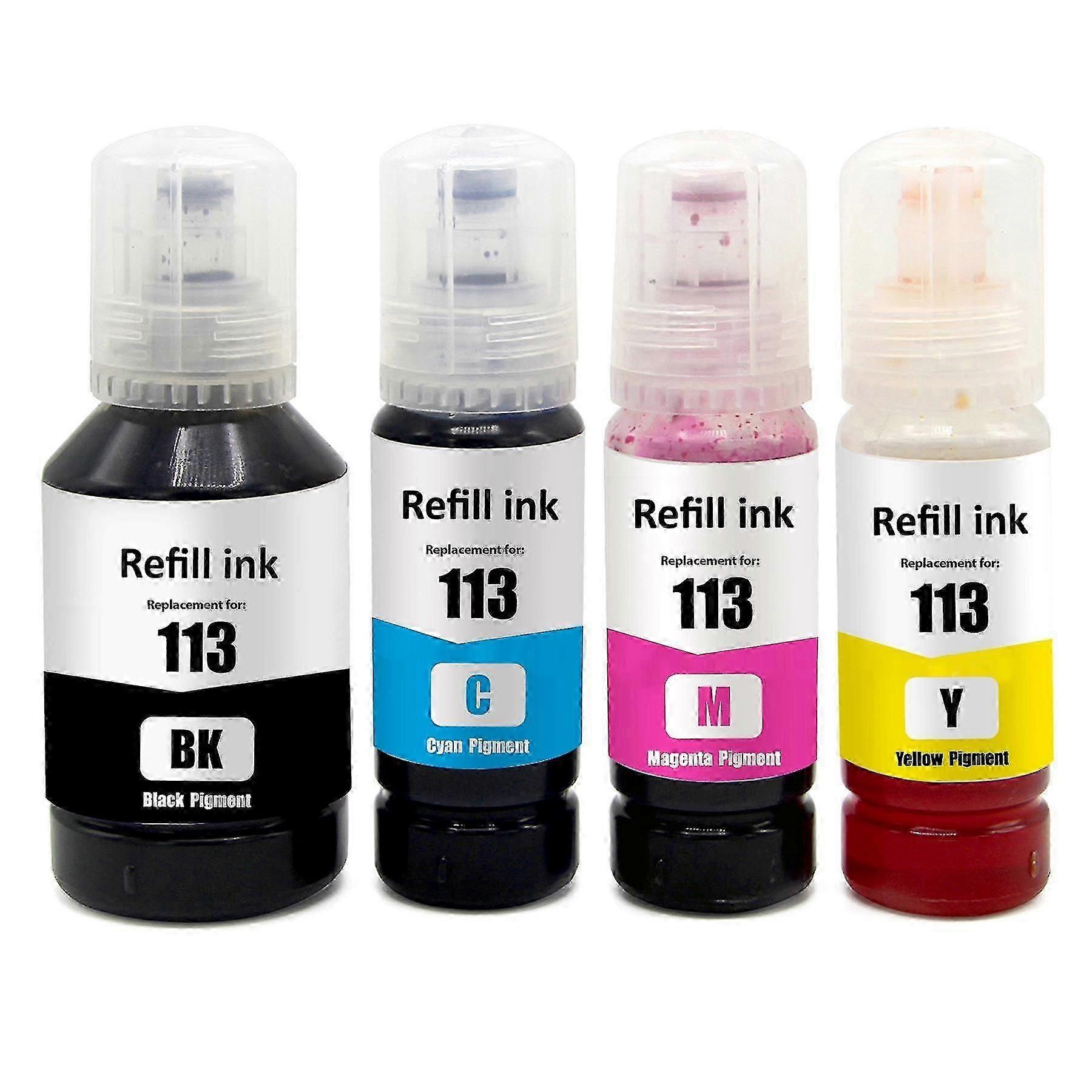 Set of 4 Ink Bottles 140ml/70ml to replace Epson 113 Compatible/non-OEM from Go Inks