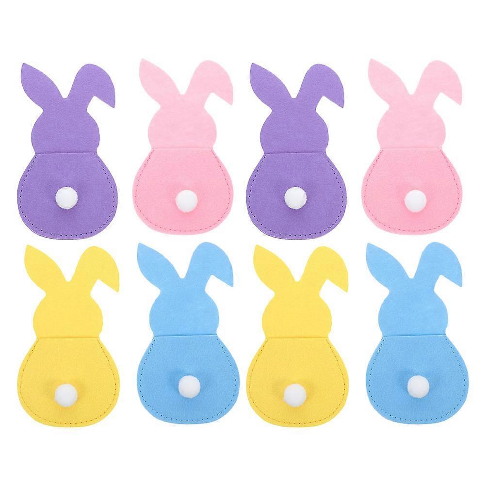 Easter Bunny Rabbit Shaped Protective Cover Assorted Color Family Use 15.00X8.50X0.45CM 8Pcs