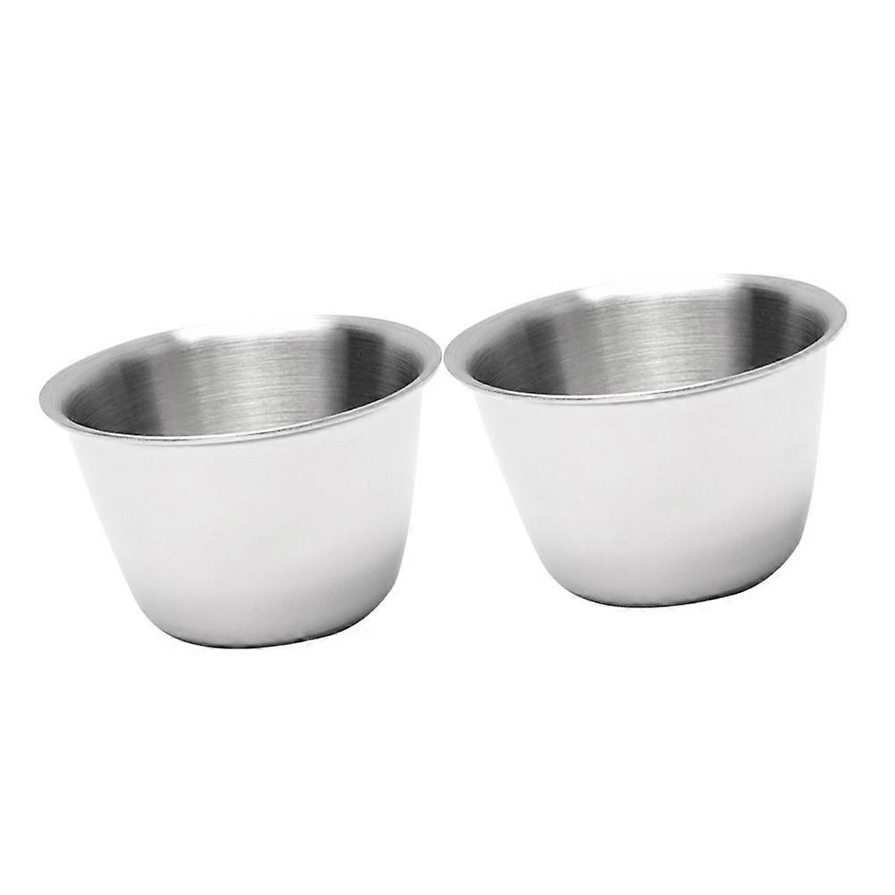 Stainless Steel Pudding Mold for Baking Small Size Cake Cups with Excellent Heat Conductivity and Non Stick Design 2 Pcs