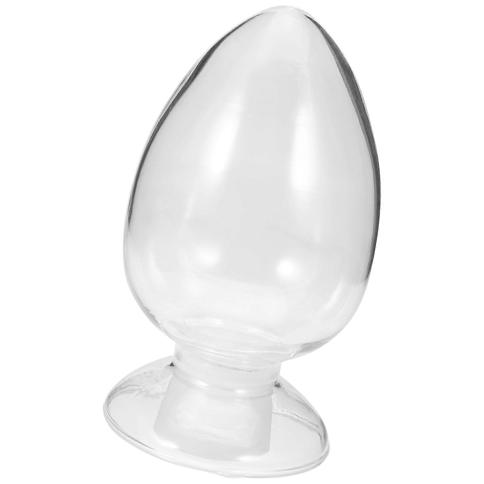 Hand Blown Glass Match Holder Cloche with Stopper – Decorative Storage Jar for Wedding Favors & Home Decor – Safe & Tasteless Material Gift Bottle