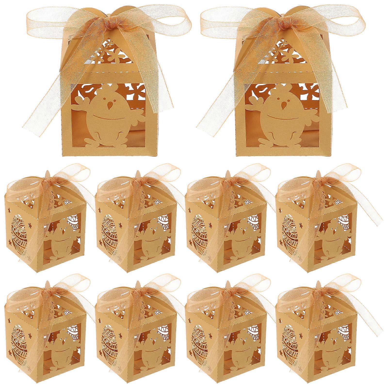 Candy Packing Box Practical Design For Children And Families Golden 8X5X5CM 50Pcs