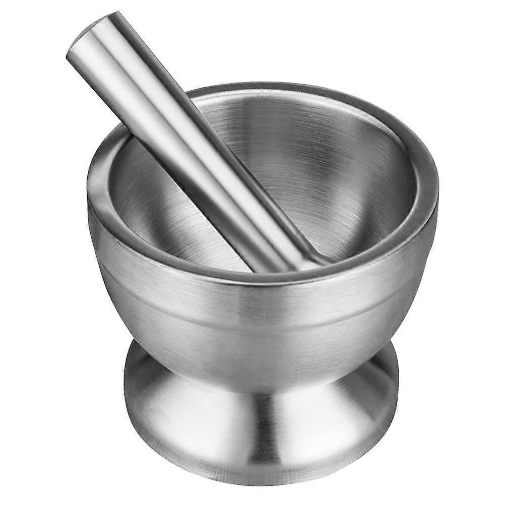 Stainless Steel Garlic Press and Grinder for Kitchen Use Easy to Clean Silver Color Small Size