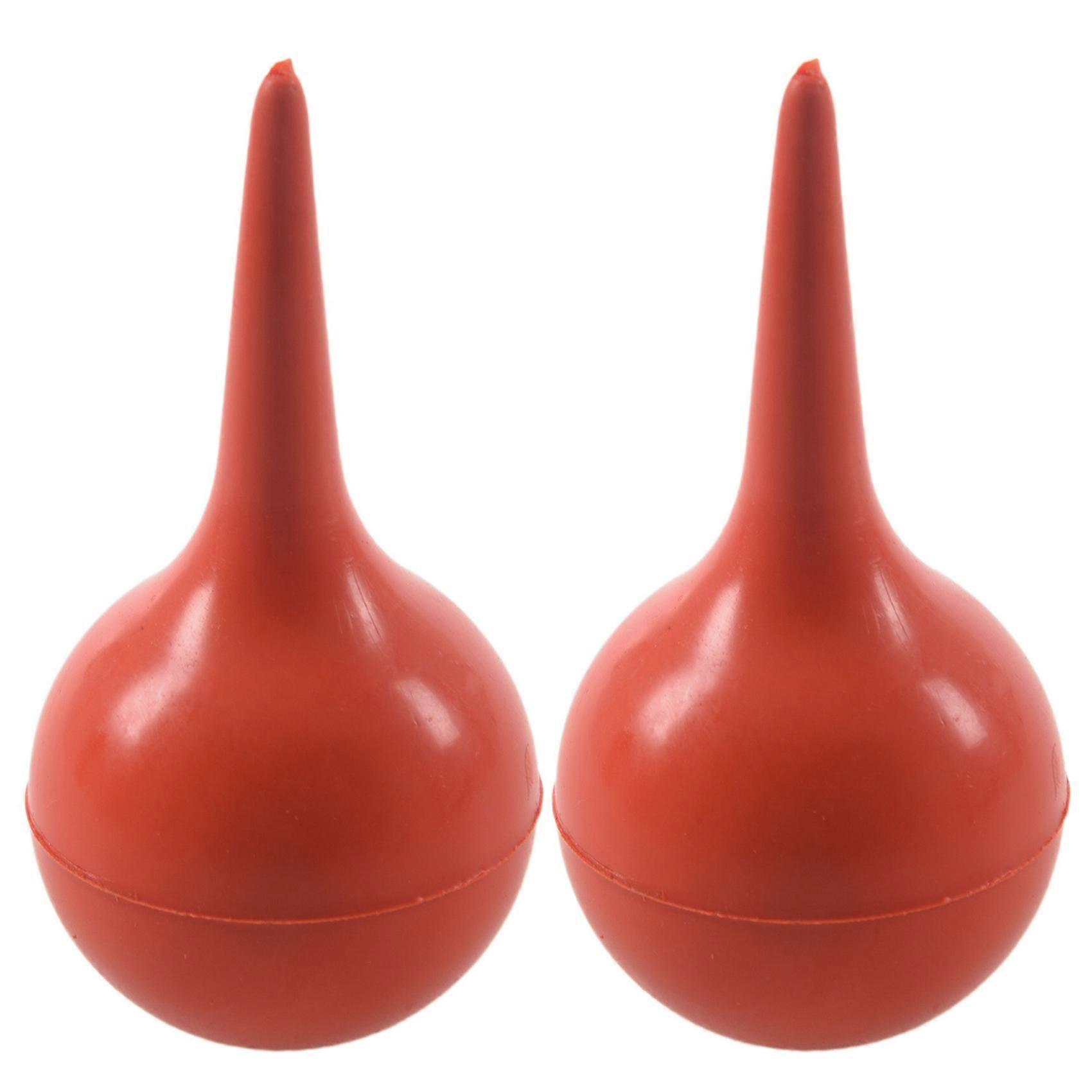 2 seringues auriculaires à aspiration en caoutchouc avec poire à presser